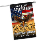 God Bless America 1776 2026 Flag, 250 Years of Freedom Christ Cross Flag