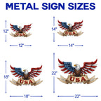 250 Years USA Eagle 1776 2026 Patriotic Independence Day Hanging Metal Sign
