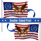 250 Years Betsy Ross Flag, We The People Bald Eagle Shield Patriotic Grommet Flag