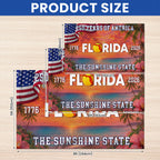 250 Years Florida Patriotic Grommet Flag, The Sunshine State 1776 2026 Decor