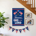 Patriotic 250 Years of Christian Canvas Wall Art with Painting American Flag