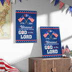 Patriotic 250 Years of Christian Canvas Wall Art with Painting American Flag
