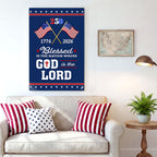 Patriotic 250 Years of Christian Canvas Wall Art with Painting American Flag
