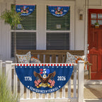 Patriotic American Flag, 250 Years of Freedom 1776 2026 Fan Flag