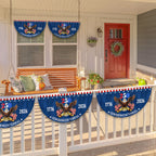 Patriotic American Flag, 250 Years of Freedom 1776 2026 Fan Flag