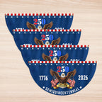 Patriotic American Flag, 250 Years of Freedom 1776 2026 Fan Flag