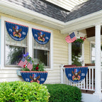 Patriotic American Flag, 250 Years of Freedom 1776 2026 Fan Flag