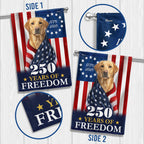 Patriotic Labrador Retriever American Flag for 250 Years Anniversary