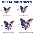Patriotic Christian Eagle Cross Hanging Metal Sign, 250 Years Wall Art Decor