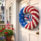 America 250th Anniversary Wreath, 1776 2026 Patriotic Front Door Decor