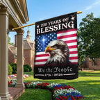 Patriotic 250 Years of Blessing Flag, We The People 1776 2026 American Flag Outdoor Decor