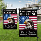 Patriotic 250 Years of Blessing Flag, We The People 1776 2026 American Flag Outdoor Decor