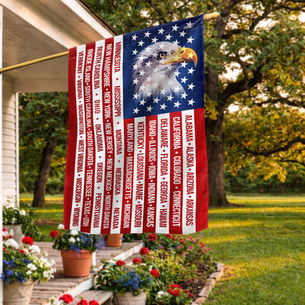 Patriotic American Flag, 50 States of America Flag for 250 Years Decor