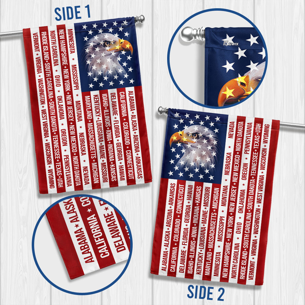 Patriotic American Flag, 50 States of America Flag for 250 Years Decor
