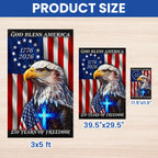 250 Years of Freedom 1776 2026 Flag, God Bless America Eagle Cross Flag