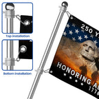 250 Years of Freedom Veterans Grommet Flag, Mt Rushmore 1776 2026 American Flag