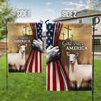 Flagwix Patriotic Sheep Garden Flag, Sheep God Bless American Flag Decor for 250 Years