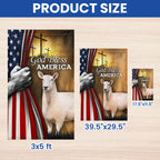 Flagwix Patriotic Sheep Garden Flag, Sheep God Bless American Flag Decor for 250 Years
