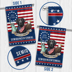 Patriotic Labrador Retriever American Flag, 250 Years Semiquincentennial Flag Decor for Dog Lovers
