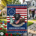 Patriotic Labrador Retriever American Flag, 250 Years Semiquincentennial Flag Decor for Dog Lovers