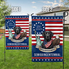 Patriotic Labrador Retriever American Flag, 250 Years Semiquincentennial Flag Decor for Dog Lovers