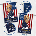 Flagwix Patriotic Dog American Flag, Golden Retriever 250 Years Flag