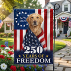 Flagwix Patriotic Dog American Flag, Golden Retriever 250 Years Flag