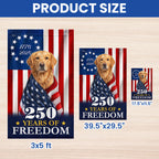Flagwix Patriotic Dog American Flag, Golden Retriever 250 Years Flag