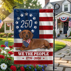 Patriotic Dog American Flag, 250 Years Dachshund Dog 1776 2026 Flag