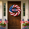 250th Anniversary Wreath, American Betsy Ross Flag Patriotic Front Door Decor