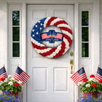 250th Anniversary Wreath, American Betsy Ross Flag Patriotic Front Door Decor
