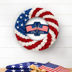 250th Anniversary Wreath, American Betsy Ross Flag Patriotic Front Door Decor