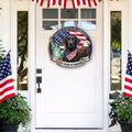 Patriotic Labrador Retriever Hanging Sign, 250 Years Wooden Decor for Dog Lovers