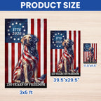Patriotic Labrador Retriever American Flag, 250 Years of Freedom Dog Flag