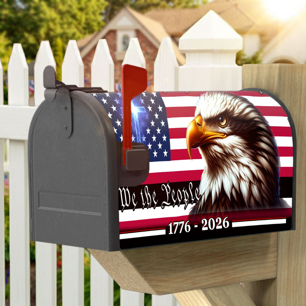 Patriotic 250 Years of Blessing, 1776 2026 American Flag Mailbox Cover