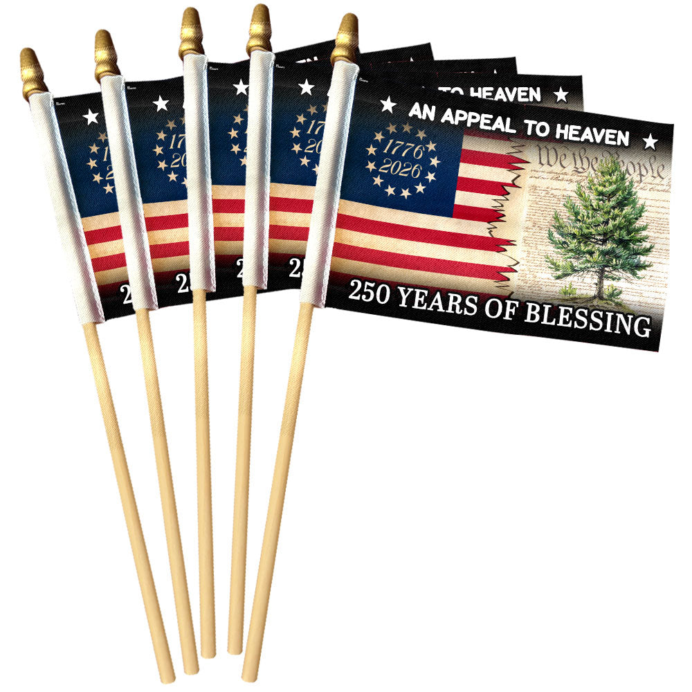 250 Years of Blessing Appeal To Heaven Patriotic American Handheld Flag