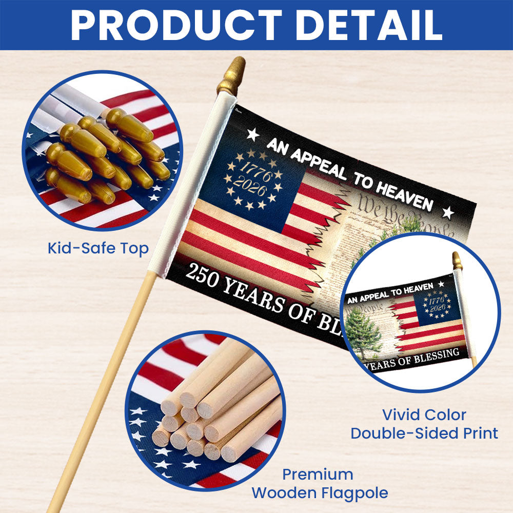 250 Years of Blessing Appeal To Heaven Patriotic American Handheld Flag