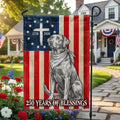 Patriotic Labrador Retriever Garden Flag, 250 Years of Blessings Betsy Ross Flag Decor