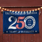 Patriotic 250 Years of Blessings Flag, United States of America  1776 2026 Grommet Flag