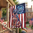 Flagwix Patriotic Dog Garden Flag, 250 Years German Shepherd Betsy Ross Flag Decor