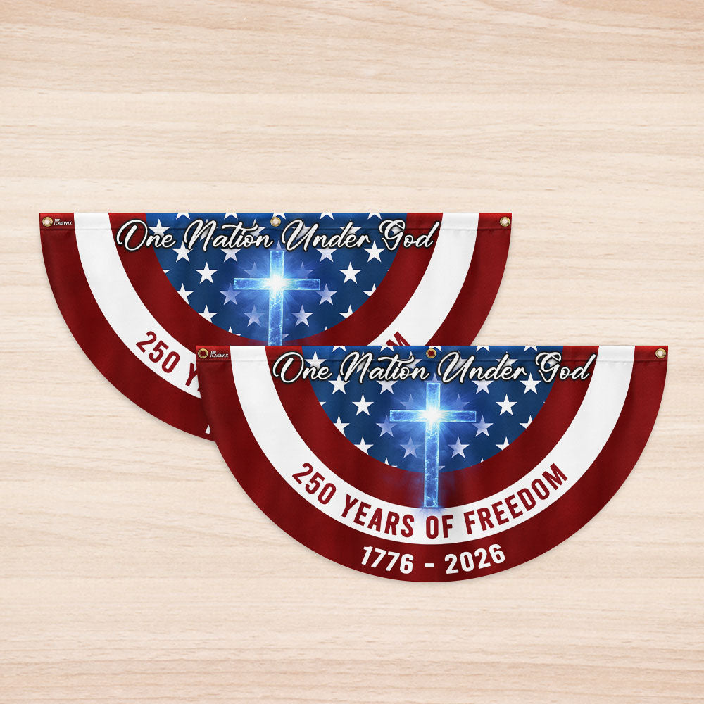 One Nation Under God American Flag, 250 Years of Freedom Stars And Stripes Flag Decor