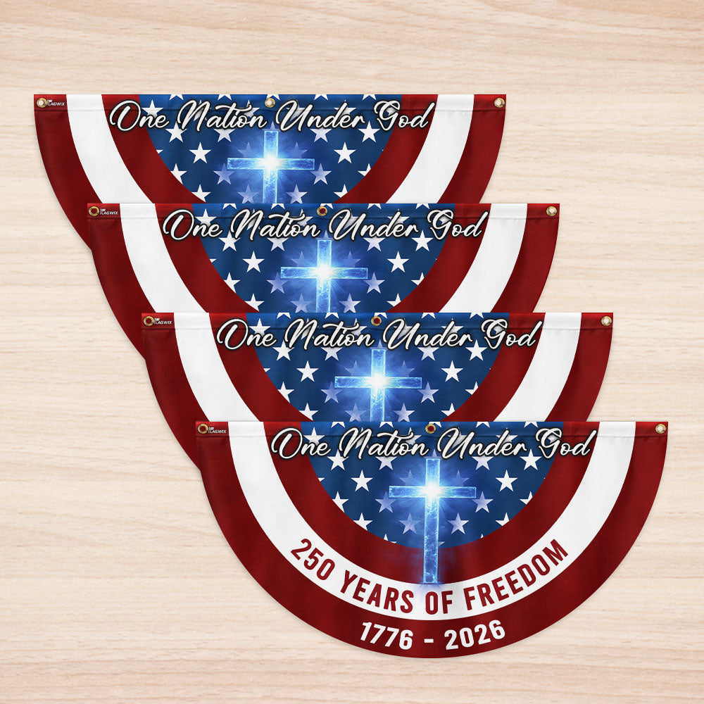One Nation Under God American Flag, 250 Years of Freedom Stars And Stripes Flag Decor