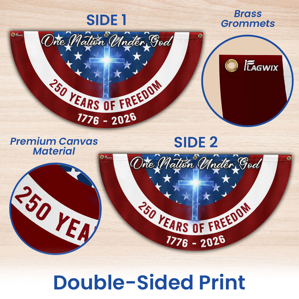 One Nation Under God American Flag, 250 Years of Freedom Stars And Stripes Flag Decor