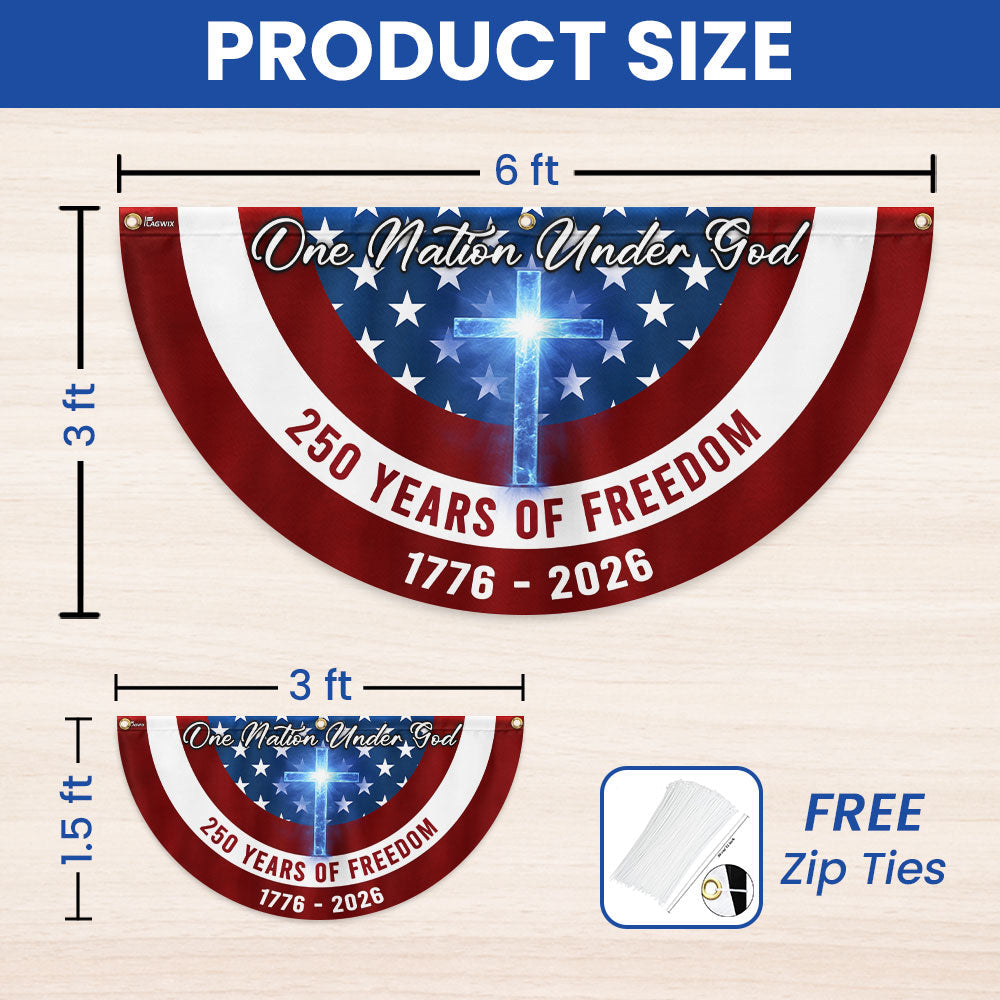 One Nation Under God American Flag, 250 Years of Freedom Stars And Stripes Flag Decor
