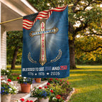 Blessed to see 200 and 250 Christian Garden Flag, Bicentennial Semiquincentennial Patriotic Flag Decor