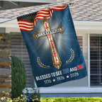 Blessed to see 200 and 250 Christian Garden Flag, Bicentennial Semiquincentennial Patriotic Flag Decor