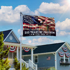 250th Anniversary American Flag, Patriotic Eagle Freedom 1776 2026 Grommet Flag