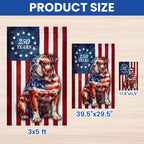 Betsy Ross Bulldog Patriotic Flag for 250 Years of America Anniversary