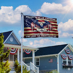 The Spirit of 76 Proud to be an American Bicentennial Grommet Flag, Patriotic 250 Years Semiquincentennial Decor