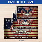 The Spirit of 76 Proud to be an American Bicentennial Grommet Flag, Patriotic 250 Years Semiquincentennial Decor